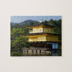日本のな庭、Kinkaku-jiの寺院、京都、日本 ジグソーパズル
