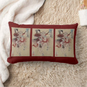 日本のな戦士の赤の装飾用クッション ランバークッション (ブランケット)