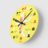 日本のな数字 ラウンド壁時計 (傾斜)