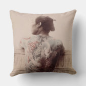 日本のな新郎の入れ墨、c.1880 (写真) クッション (裏面)