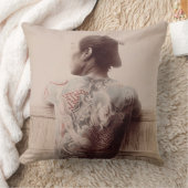 日本のな新郎の入れ墨、c.1880 (写真) クッション (ブランケット)