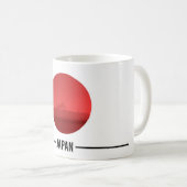 日本のな旗、富士山、日本 コーヒーマグカップ (正面右)