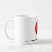 日本のな旗、富士山、日本 コーヒーマグカップ (左)