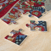 日本のな日本芸者の女性芸術のカッコいいのクラシック ジグソーパズル (側面)