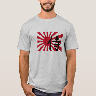 日本のな朝日の武士のティー Tシャツ