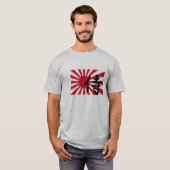 日本のな朝日の武士のティー Tシャツ (正面フル)