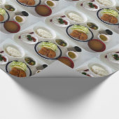 日本のな朝食の味噌汁ボールの包装紙 ラッピングペーパー (角)