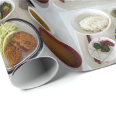 日本のな朝食の味噌汁ボールの包装紙 ラッピングペーパー (ロールコーナー)