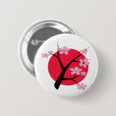 日本のな桜の入れ墨 缶バッジ (正面&裏面)