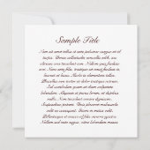 日本のな桜の招待状02 招待状 (裏面)