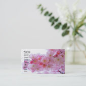 日本のな桜の花 名刺 (スタンド正面)