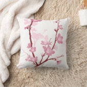 日本のな桜、ガーリーな穏やかなピンクの花 クッション (ブランケット)