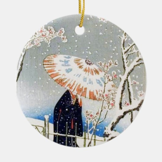 日本のな桜 セラミックオーナメント (正面)