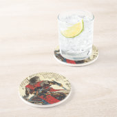 日本のな武士のカッコいいの東洋のクラシックな戦士の芸術 コースター (側面)