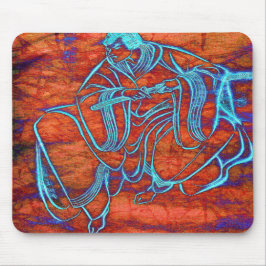 日本のな武士の剣士のファインアートのマウスパッド マウスパッド