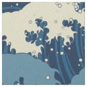 日本のな波パターン ファブリック (クローズアップ)