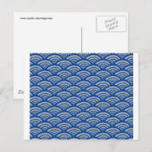 日本のな波パターン ポストカード (正面/裏面)