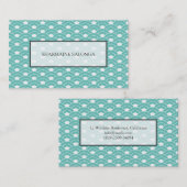 日本のな波パターンSeigaiha 名刺 (正面/裏面)