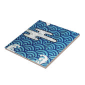 日本のな海および雲 タイル (側面)