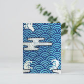 日本のな海および雲 ポストカード (スタンド正面)