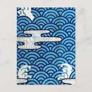 日本のな海および雲 ポストカード