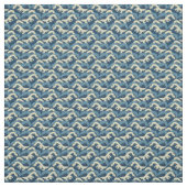 日本のな海の波パターン ファブリック (見本)