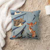 日本のな海洋生物、古代日本のな芸術。 c. 1800's クッション (ブランケット)