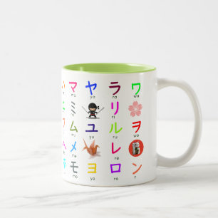 日本のな片仮名のマグ ツートーンマグカップ