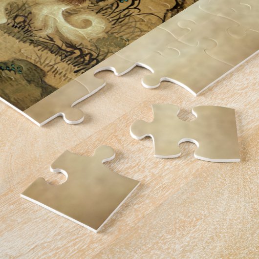 日本のな犬の芸術のパズル ジグソーパズル (側面)