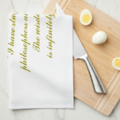 日本のな猫の芸術の哲学の引用文の台所タオル キッチンタオル (四つ折り)