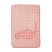 日本のな猫-珊瑚のオレンジろうけつ染め バスマット (正面縦)