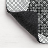 日本のな猫-白黒着物のプリント マウスパッド (コーナー)