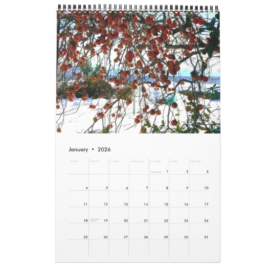 日本のな田舎のカレンダー カレンダー (1月 2026)