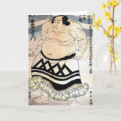 日本のな相撲レスリング選手 カード (黄色い花)