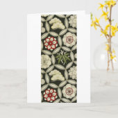 日本のな着物の織物、花パターン カード (黄色い花)