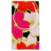 日本のな着物パターンギフトバッグの桜 スモールペーパーバッグ (裏面)