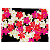 日本のな着物パターンギフトバッグの桜 ラージペーパーバッグ (裏面)