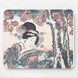 日本のな秋Ukiyo-e Momijigari himegimi無し マウスパッド