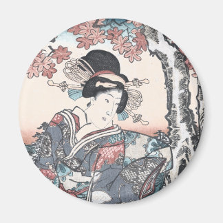 日本のな秋Ukiyo-e Momijigari himegimi無し マグネット