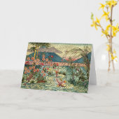 日本のな窓のデザイン カード (黄色い花)