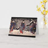 日本のな絵を描くc. 1800's カード (黄色い花)