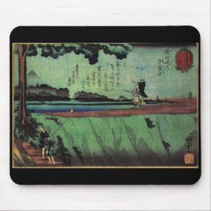 日本のな絵を描くc. 1800's マウスパッド