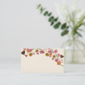 日本のな花およびハートの名刺 名刺 (スタンド正面)