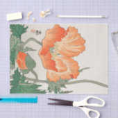 日本のな花のプリントのティッシュペーパー 薄葉紙 (クラフト)