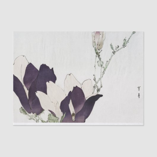 日本のな花のプリントのティッシュペーパー 薄葉紙 (正面)