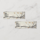 日本のな花の名刺のテンプレート スキニー名刺 (正面/裏面)