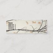 日本のな花の名刺のテンプレート スキニー名刺 (裏面)