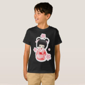 日本のな芸者の人形-パンシリーズ Tシャツ (正面フル)