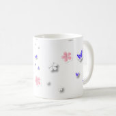 日本のな芸者の人形-青いシリーズマグ コーヒーマグカップ (正面右)