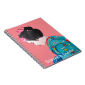 日本のな芸者の桜のかわいい芸術日記 ノートブック (右側)